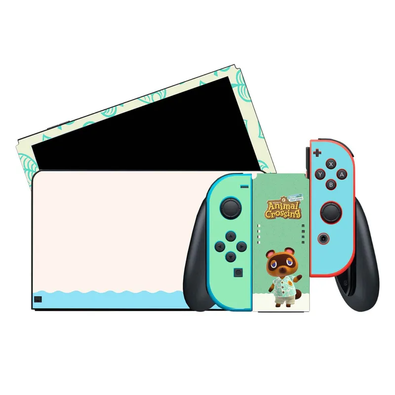 GENERICO - Skin Adhesivo Nintendo Switch Oled Edicion Animal Crossing.
