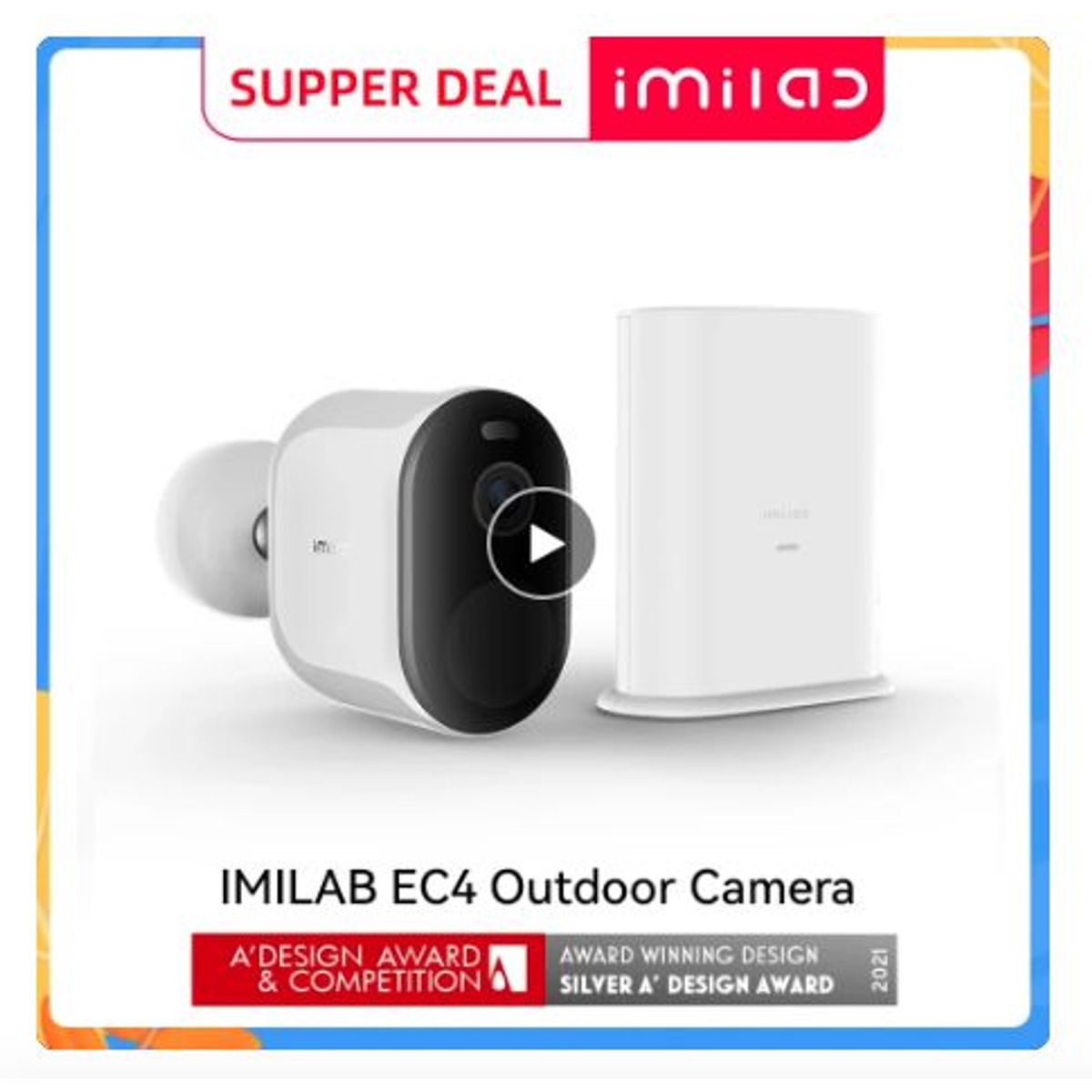 IMILAB - IMILAB Cámara de Seguridad Inalámbrica para Exteriores EC4 sin GatewayHub