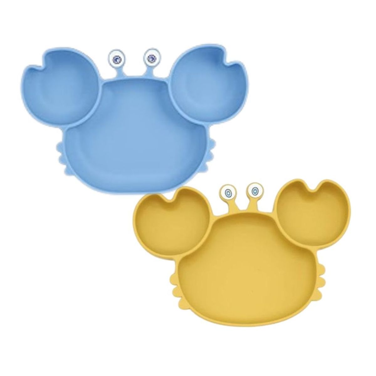 GENERICO - Plato Infantil De Silicona En Forma De Cangrejo x2Unids