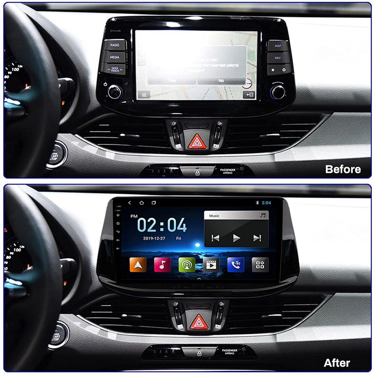 GENERICO - Autoradio Hyundai i30 2017-2018 +Cámara Full HD