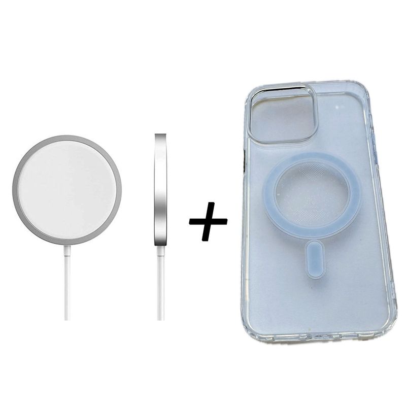 OEM - Case Magsafe Clear con Cargador inalámbrico  para iPhone 13 Pro Max