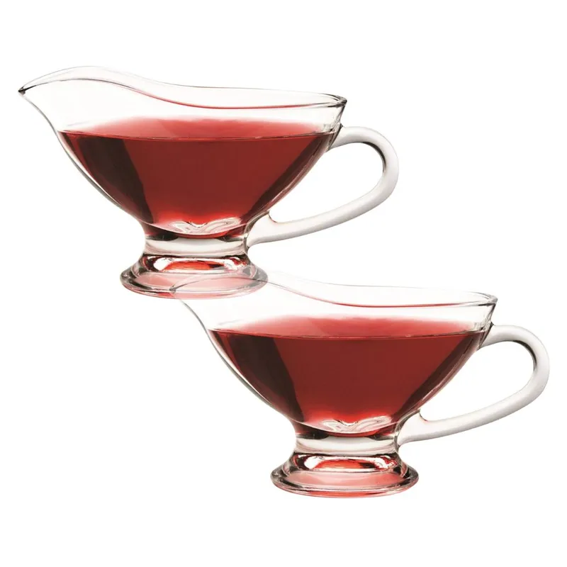 INSPIRA - Set de 2 Jarras para Salsa de Vidrio Transparente