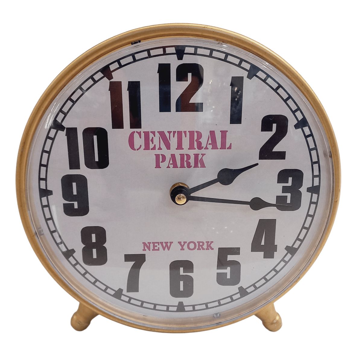 GENERICO - Reloj De Mesa De Metal Estilo Retro Beige