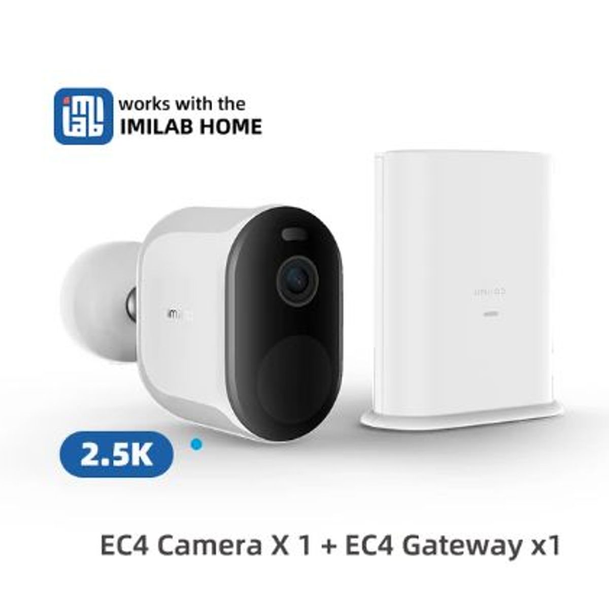 IMILAB - IMILAB Cámara de Seguridad Inalámbrica para Exteriores EC4 con Gateway Smart Hub