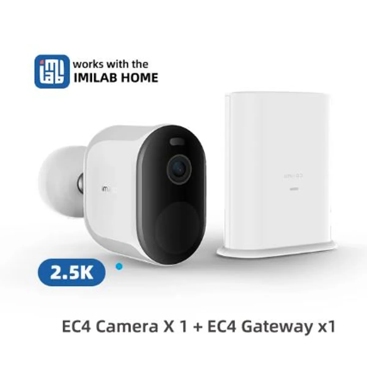 IMILAB - IMILAB Cámara de Seguridad Inalámbrica para Exteriores EC4 con Gateway Smart Hub