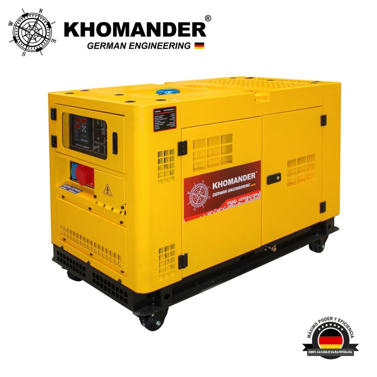 KHOMANDER - GENERADOR PETROLERO ENCAPSULADO 12KW MONOFASICO 220V  - KHOMANDER
