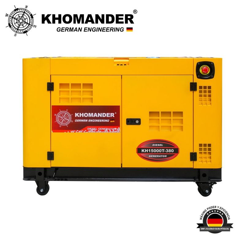 KHOMANDER - GENERADOR PETROLERO ENCAPSULADO 12KW TRIFASICO 380V - KHOMANDER