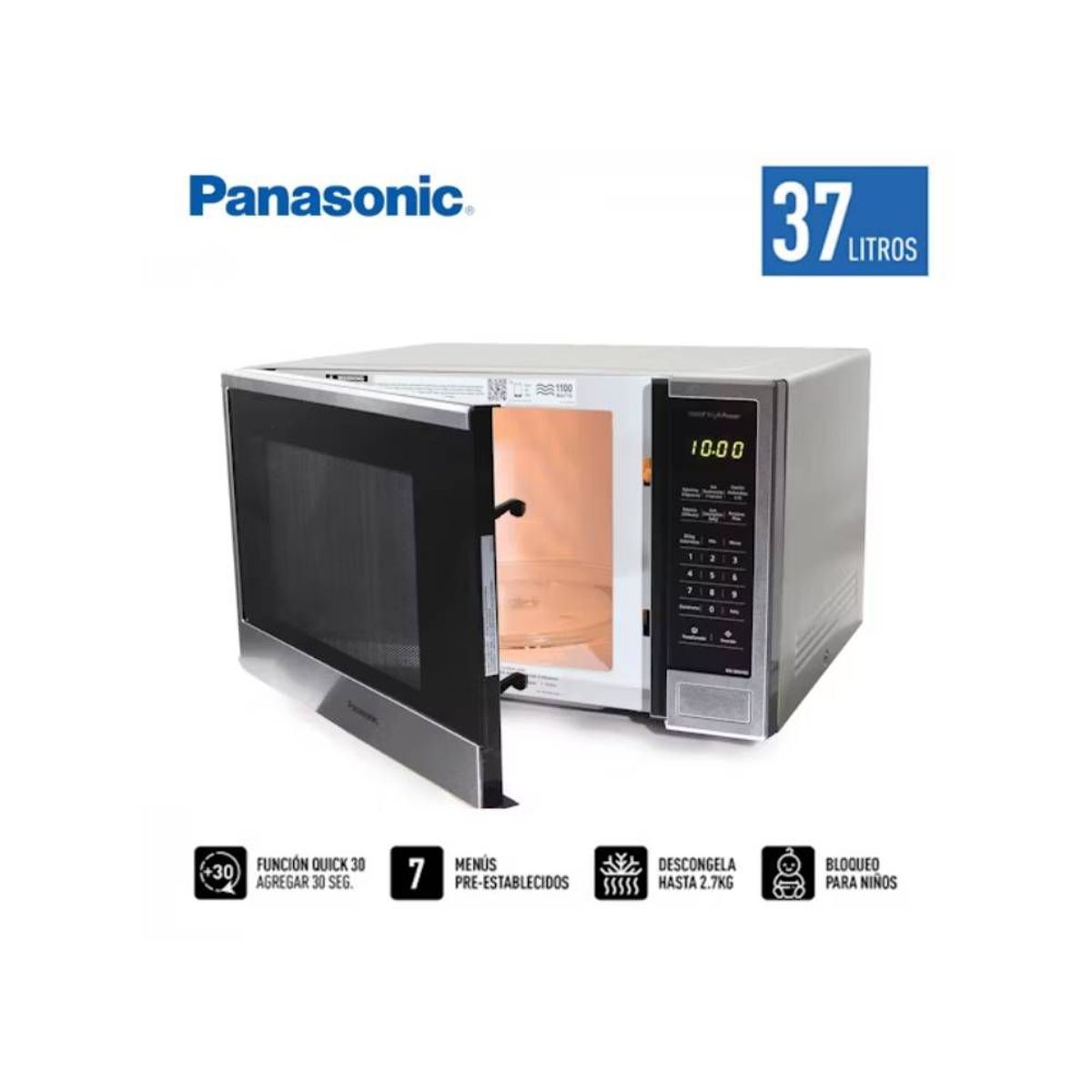 PANASONIC - Horno Microondas Panasonic 37Lt Nn-Sb646Srpk