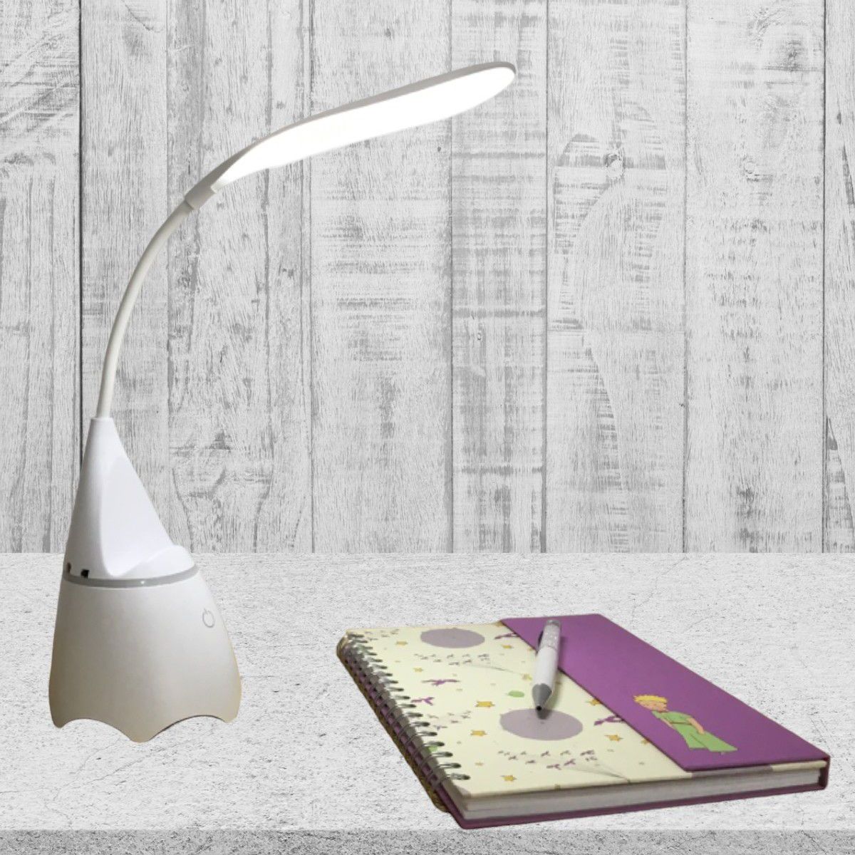 GENERICO - Lámpara LED de Escritorio con Bluetooth Porta Celular Blanco Y52