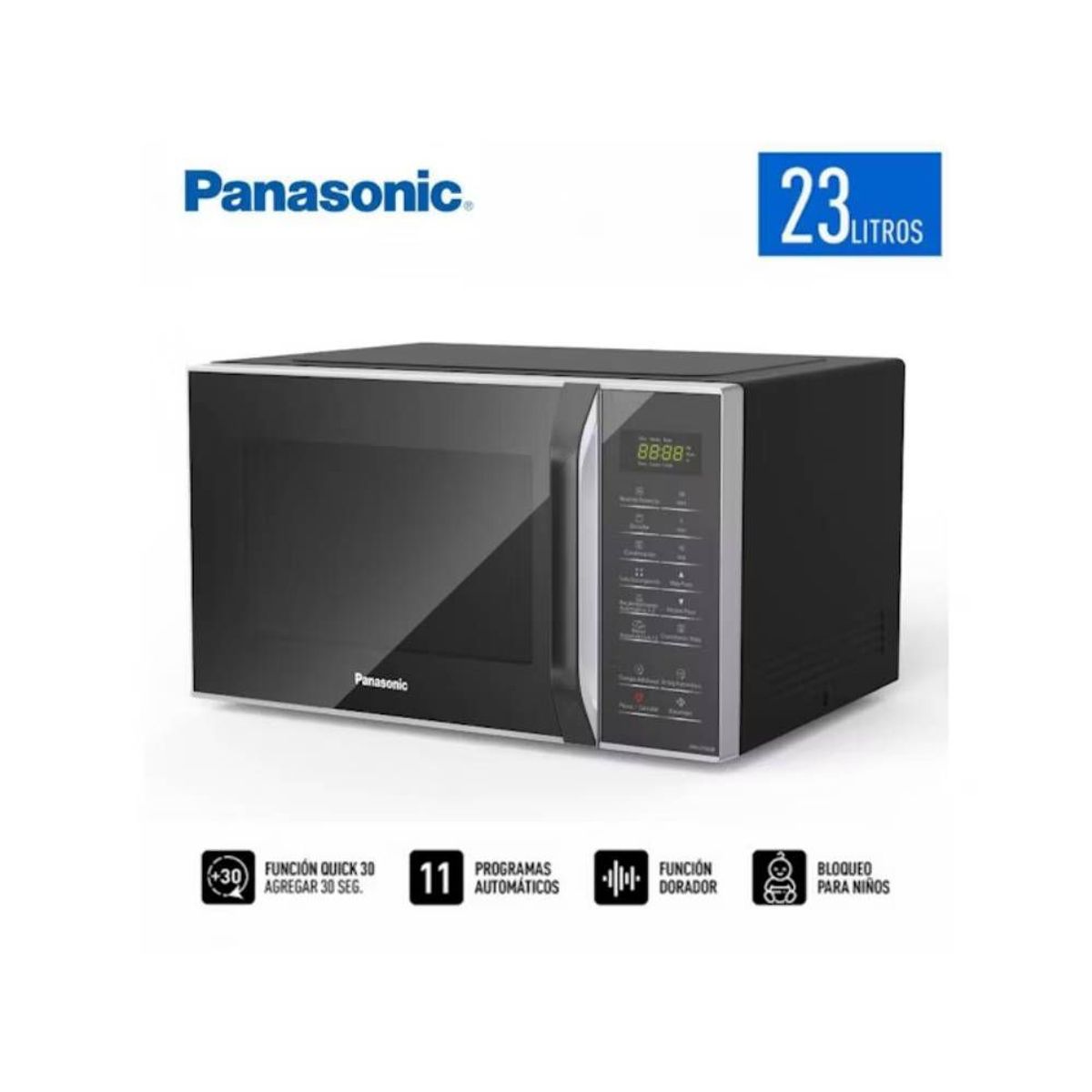 PANASONIC - Horno Microondas Panasonic 23Lt Nn-Gt34Jbrpk - Negro