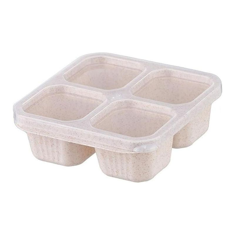 GENERICO - Taper Contenedor de 4 divisiones simil Bento Snack Box