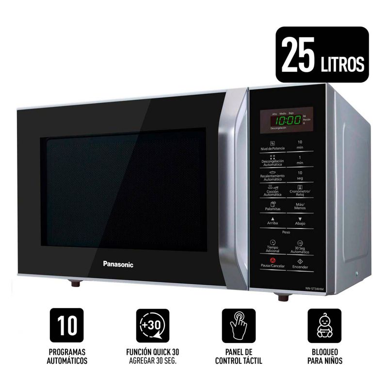 PANASONIC - MICROONDAS PANASONIC NN-SB34HMRPK NEGRO 25L