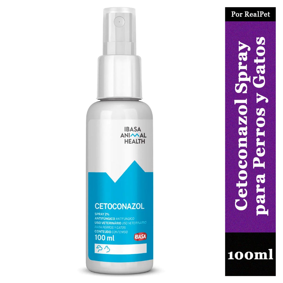 GENERICO - Cetoconazol Spray 2% Ibasa Antifúngico Perros y Gatos 100Ml