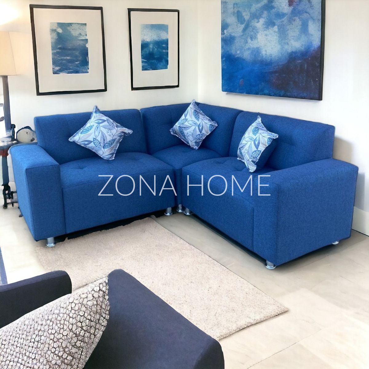 GENERICO - Sofá Seccional Tokio en L - Azul