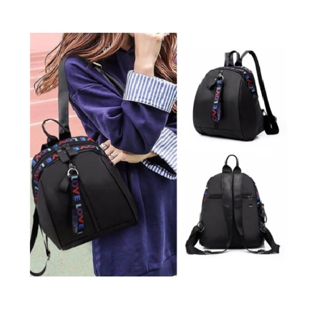 GENERICO - MOCHILA ANTIRROBO IMPERMEABLE PARA MUJER-OXFORD