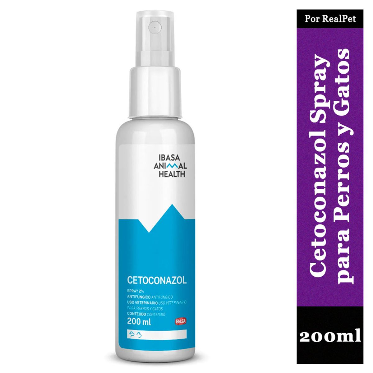 GENERICO - Cetoconazol Spray 2% Ibasa Antifúngico Perros y Gatos 200Ml