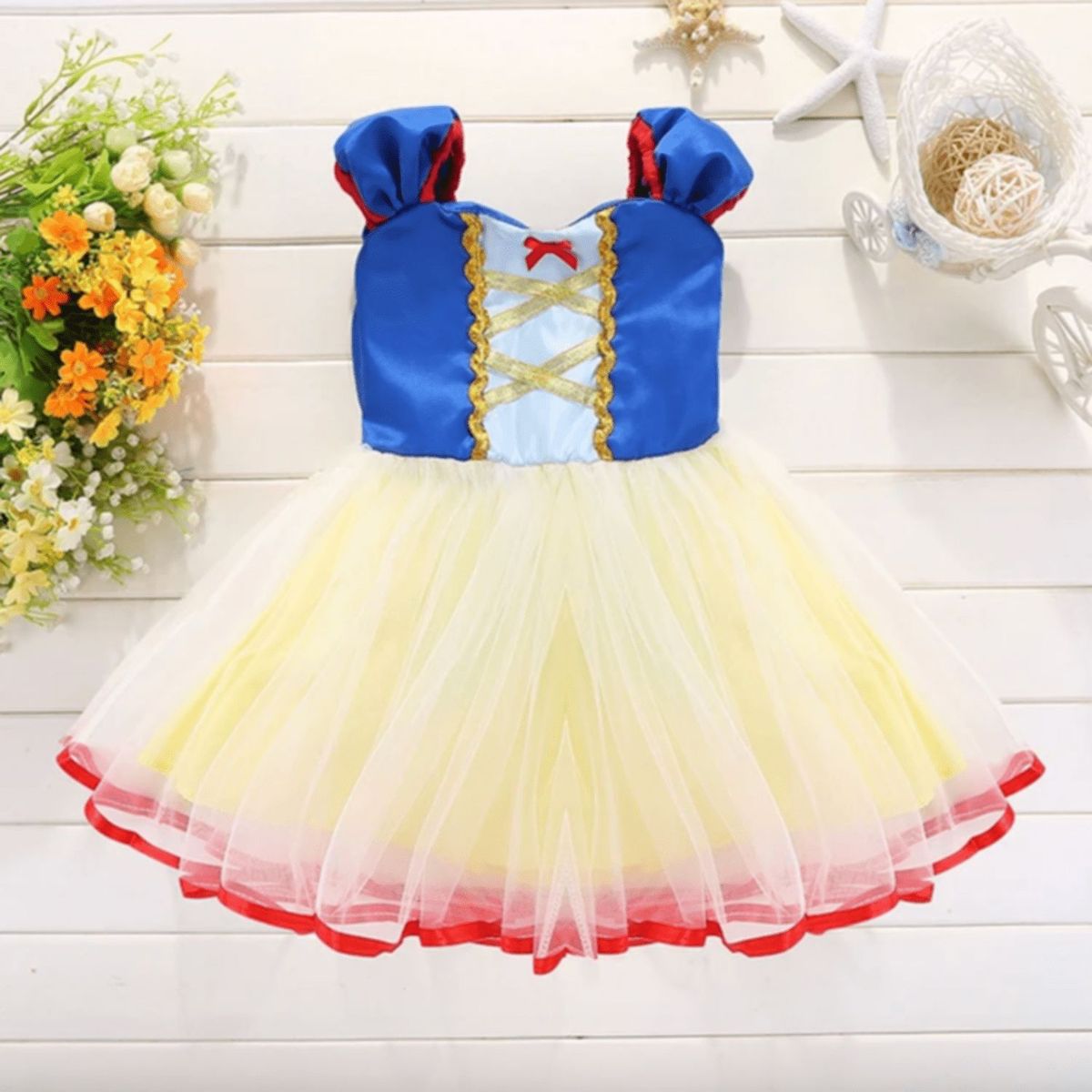 GENERICO - Disfraz de Bebe Niña Blanca Nieves