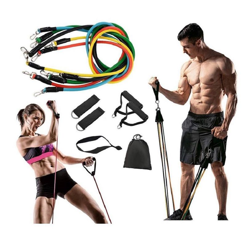 GENERICO - Bandas de Resistencia con Asas Juego de 11 Piezas