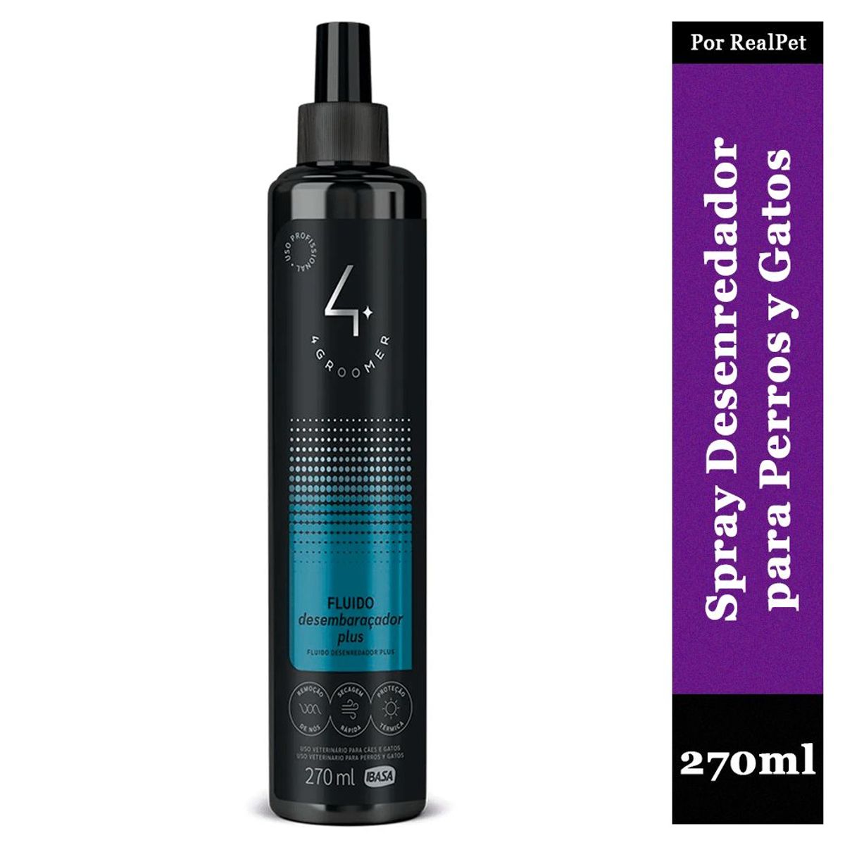 GENERICO - Fluido Spray Desenredador de Pelaje Ibasa Perros Gatos 270ml