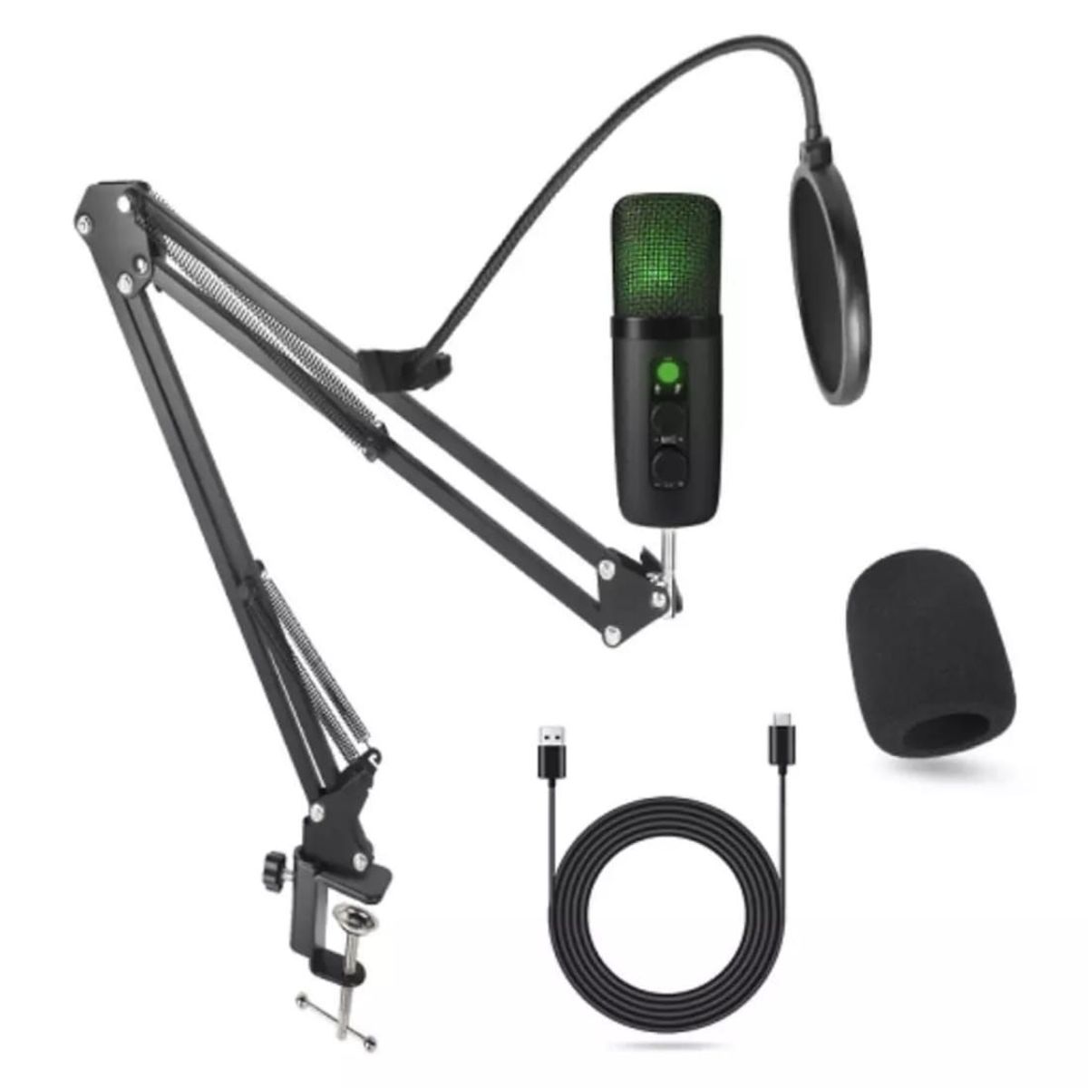GENERICO - Kit de Micrófono Condensador  USB BM-501