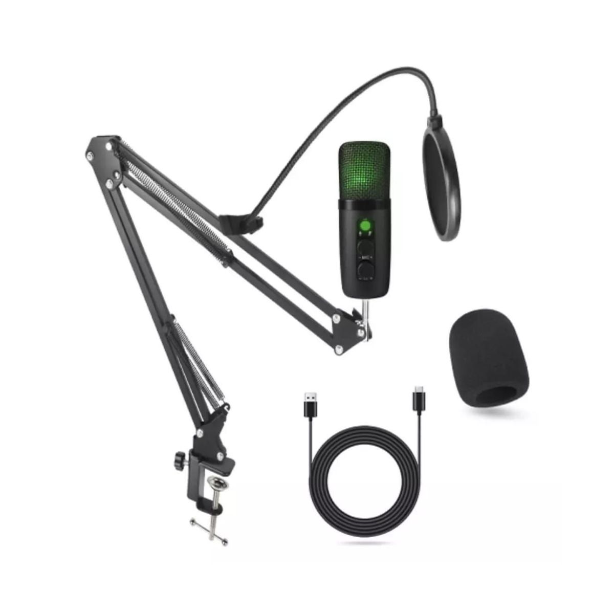 GENERICO - Kit de Micrófono Condensador  USB BM-501
