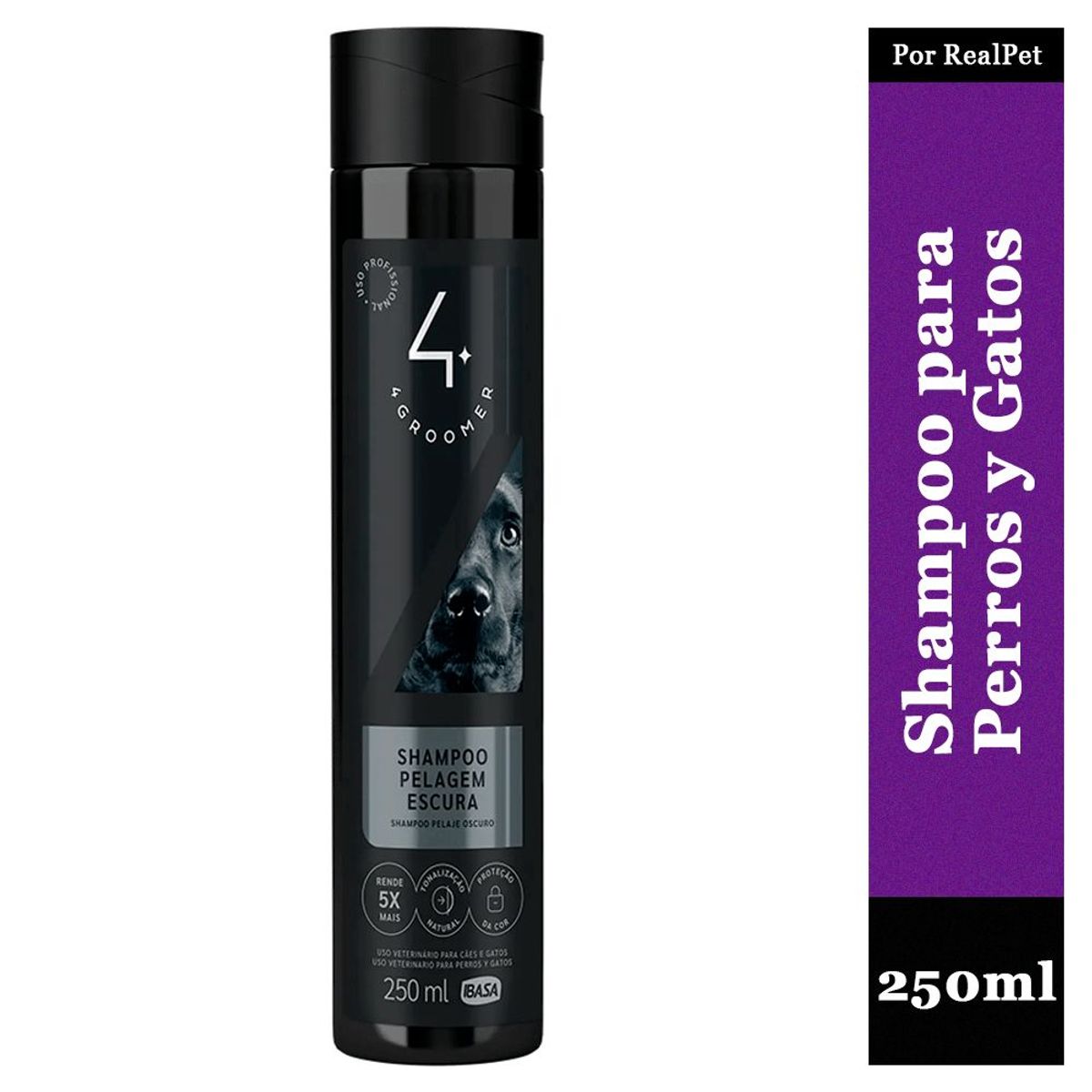 GENERICO - Shampoo Pelaje Oscuro Ibasa Perros y Gatos 4 Groomer 250ml