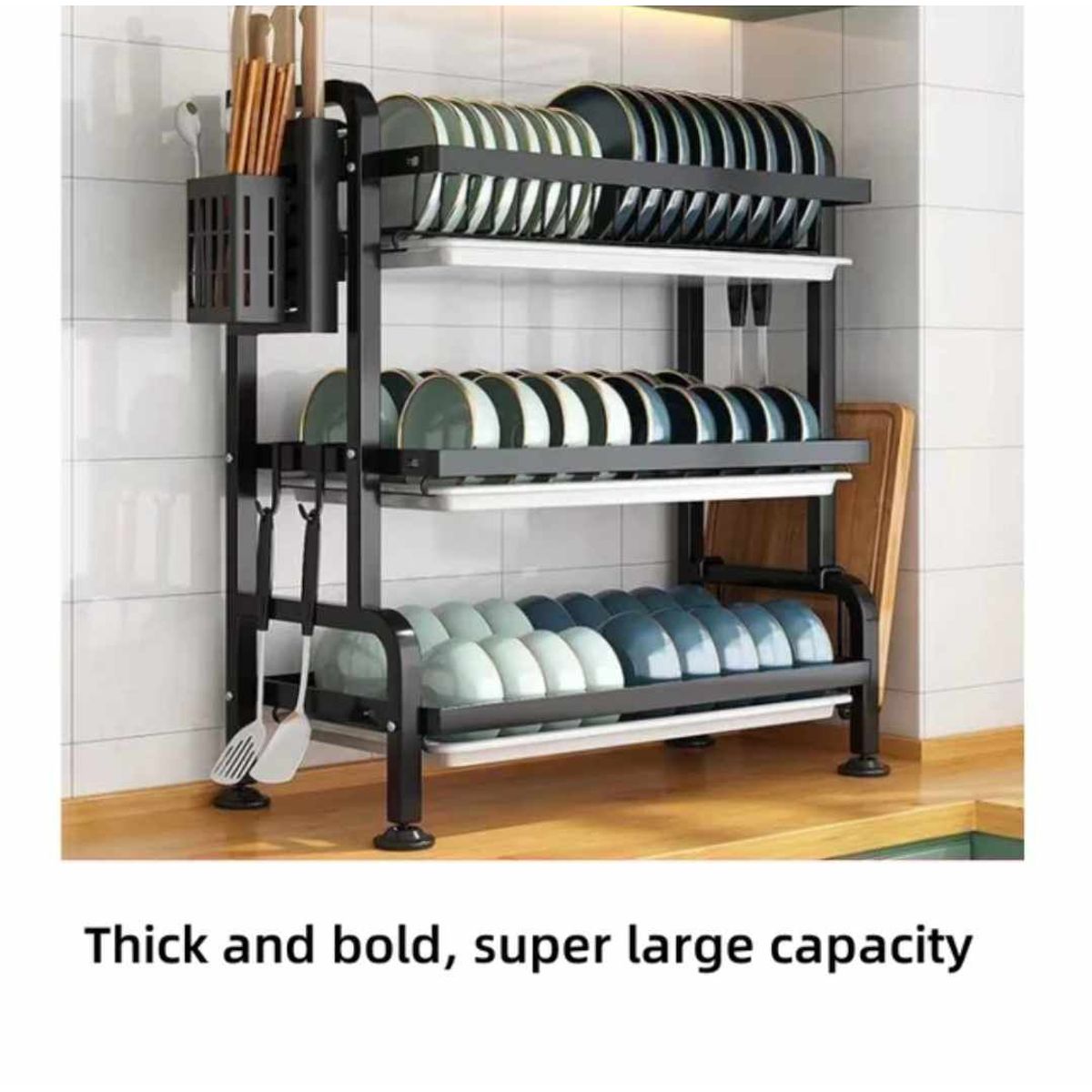 GENERICO - Escurridor de Platos de Cocina 3 Niveles Portaplatos Organizador