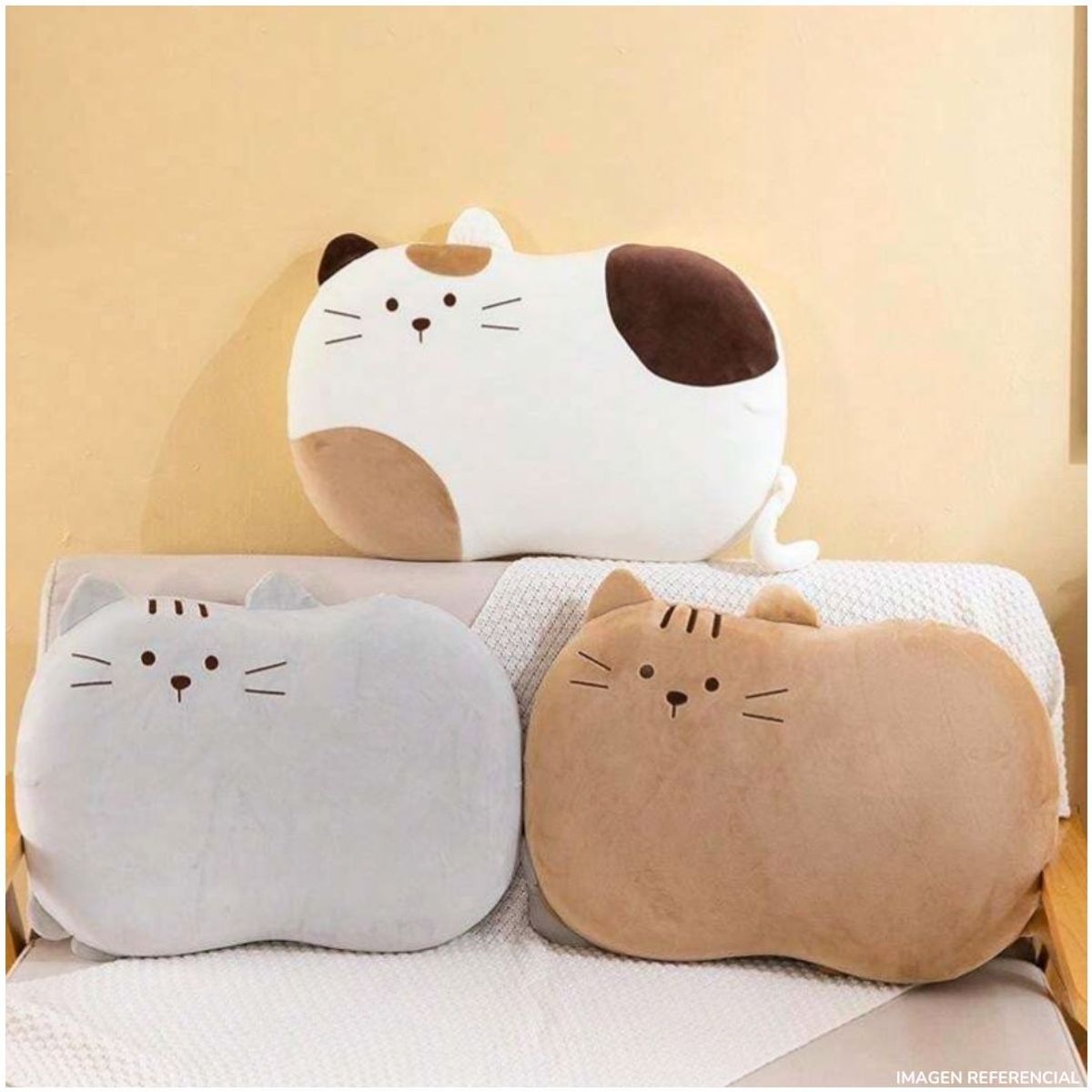 INSPIRA MARKET - Almohada Cojin de Cama Sofa Gato Memory Foam