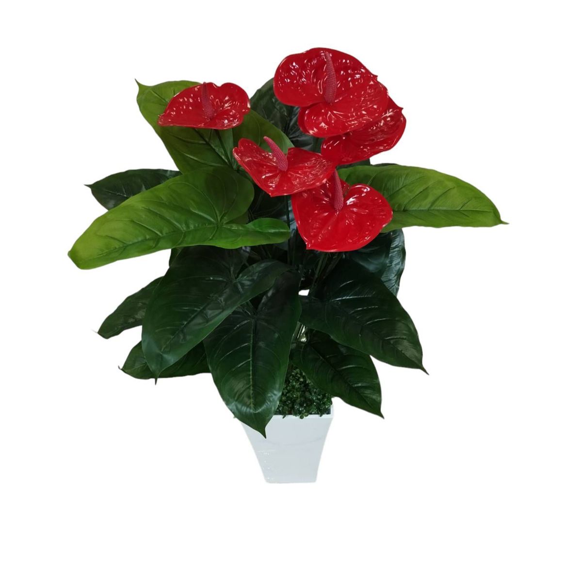 GENERICO - Planta Artificial Anturio Rojo 70 cm