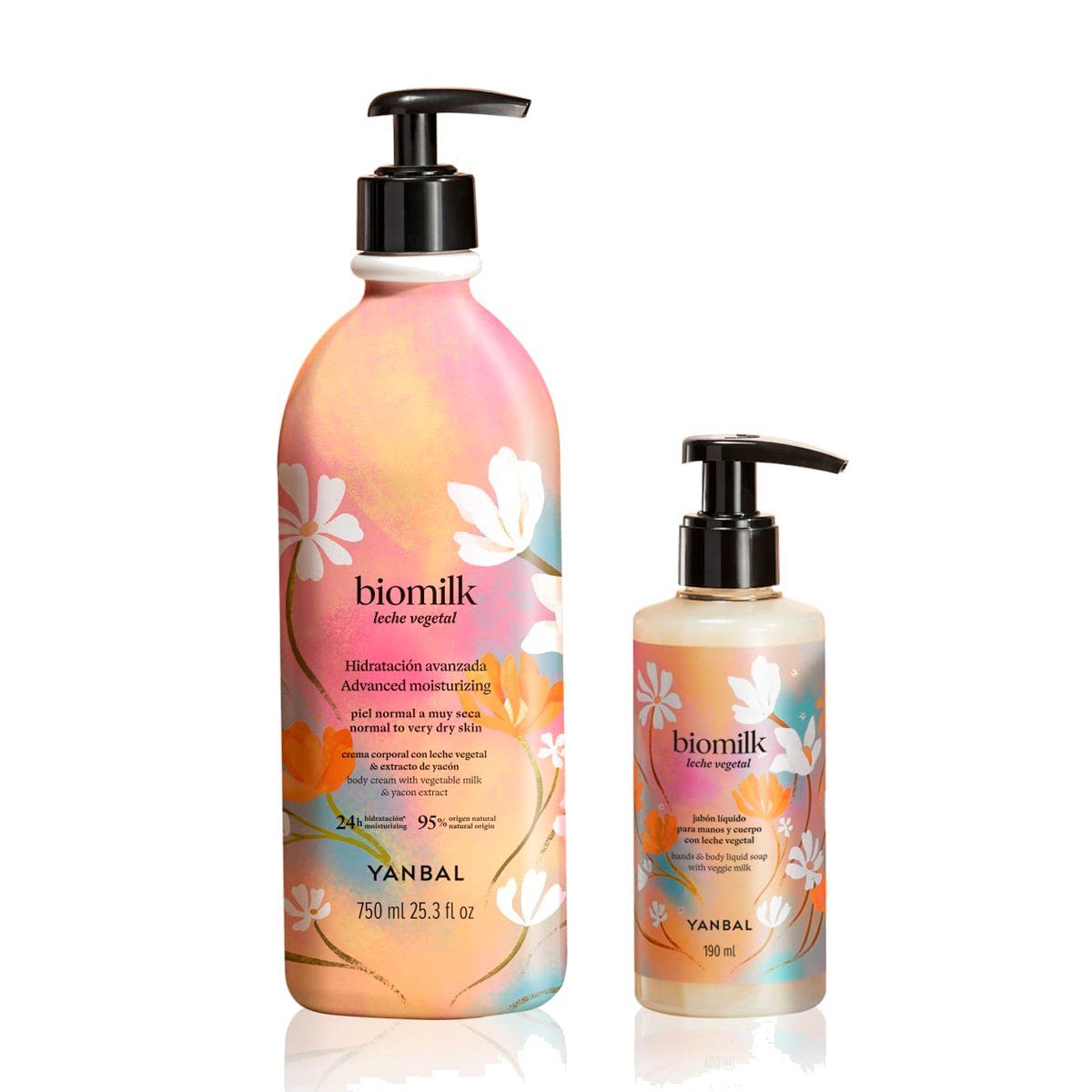 YANBAL - Set Biomilk Leche Vegetal con Extracto de Yacón Crema + Jabón Líquido