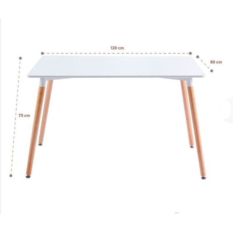 OFIDEAS - Mesa De Comedor Luigi Square Blanco 4 Personas - Ofideas
