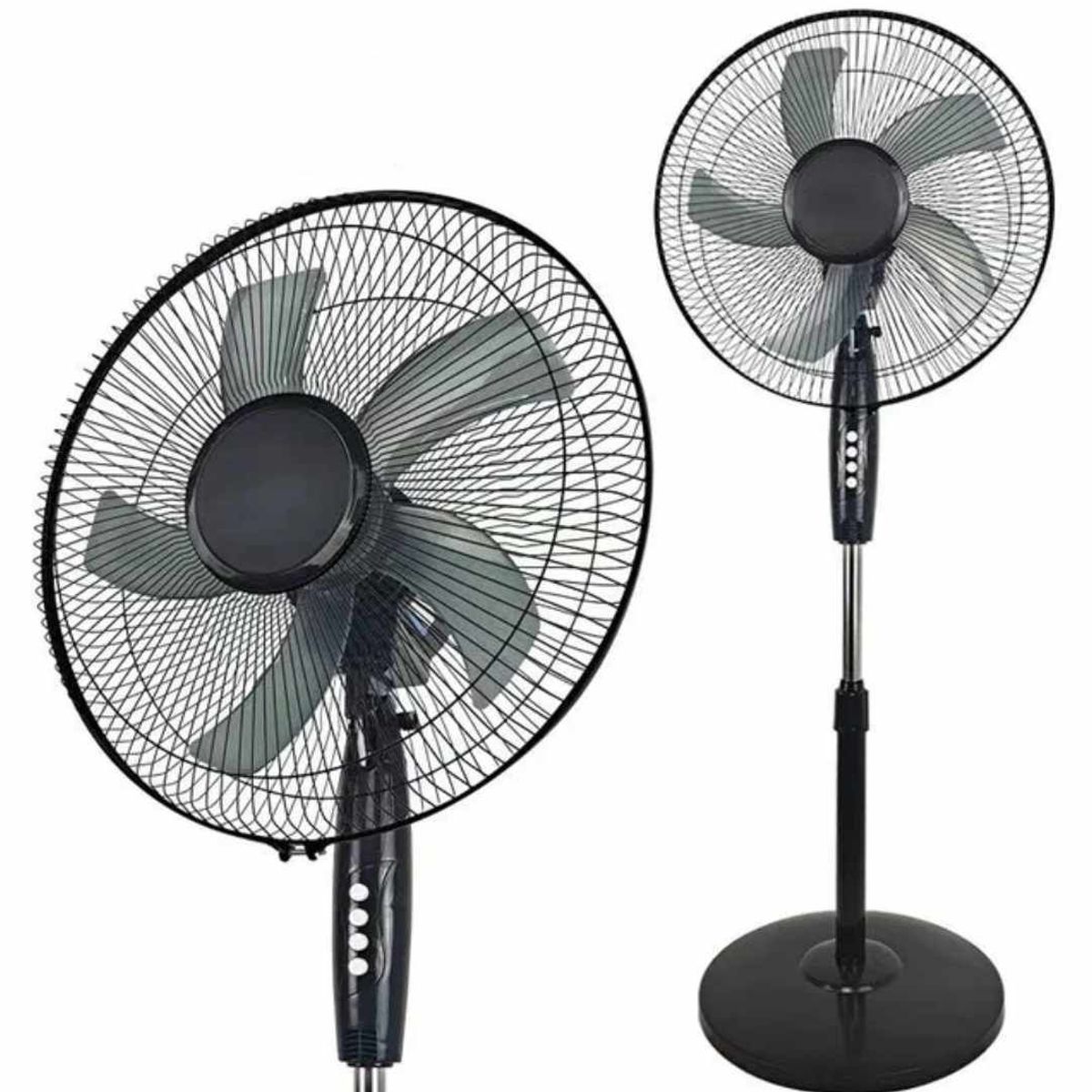 GENERICO - Ventilador de 5 Aspas 16' Giratorio de Pedestal Negro FS-40