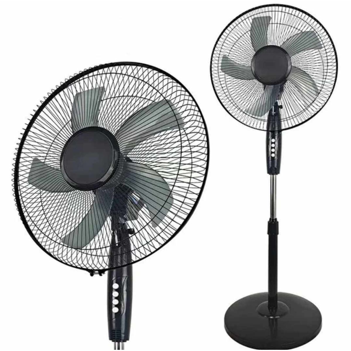 GENERICO - Ventilador de 5 Aspas 16' Giratorio de Pedestal Negro FS-40