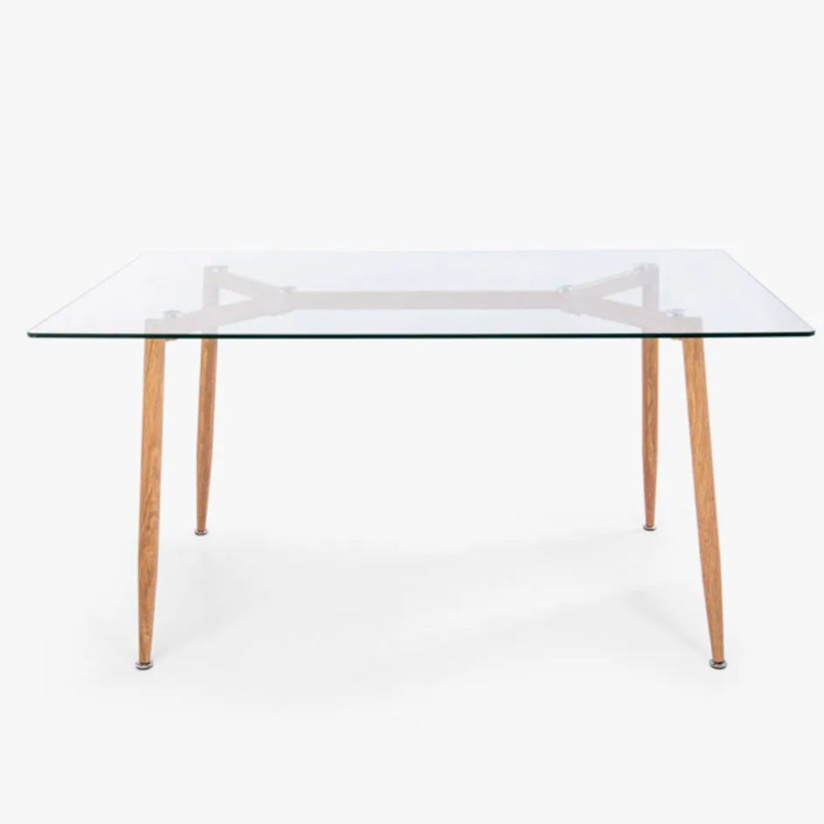 OFIDEAS - Mesa de Comedor Vidrio Nordico Rectangular 4 Personas Ofideas