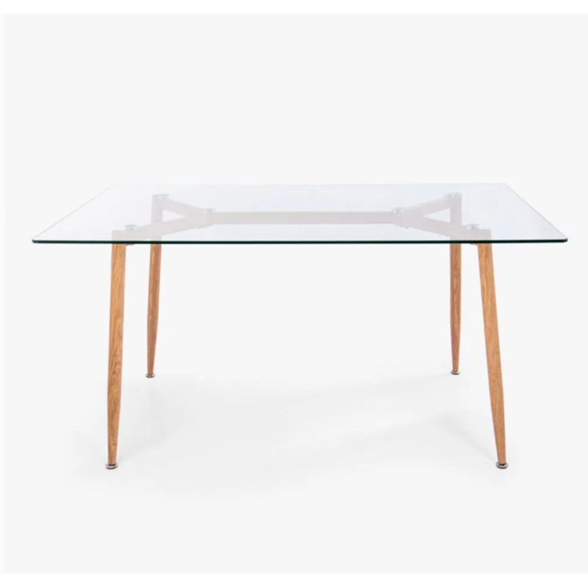 OFIDEAS - Mesa de Comedor Vidrio Nordico Rectangular 4 Personas Ofideas