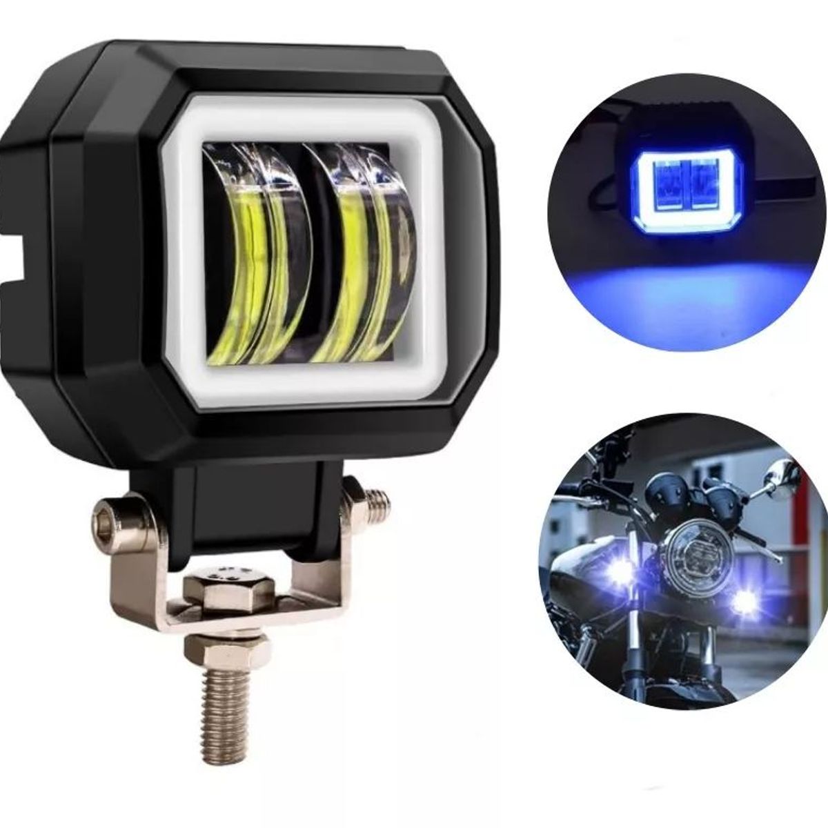 GENERICO - Faro Auxiliar Motocicleta Led Exploradoras Ojo De Ángel Moto