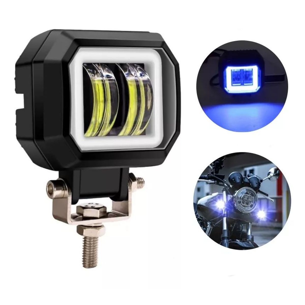 GENERICO - Faro Auxiliar Motocicleta Led Exploradoras Ojo De Ángel Moto