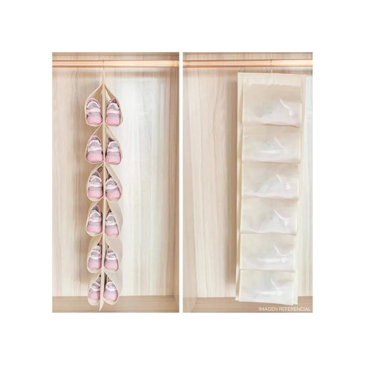 GENERICO - Organizador multifuncional de zapatos y carteras Beige