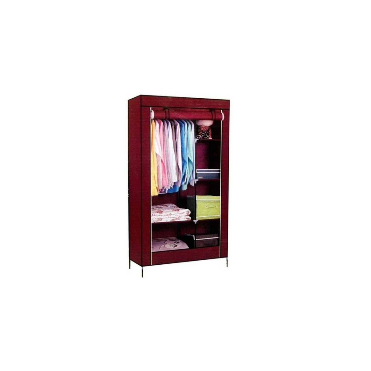 GENERICO - Ropero Organizador Armario Closet Armable 2 Cuerpos Funda 1.70MT