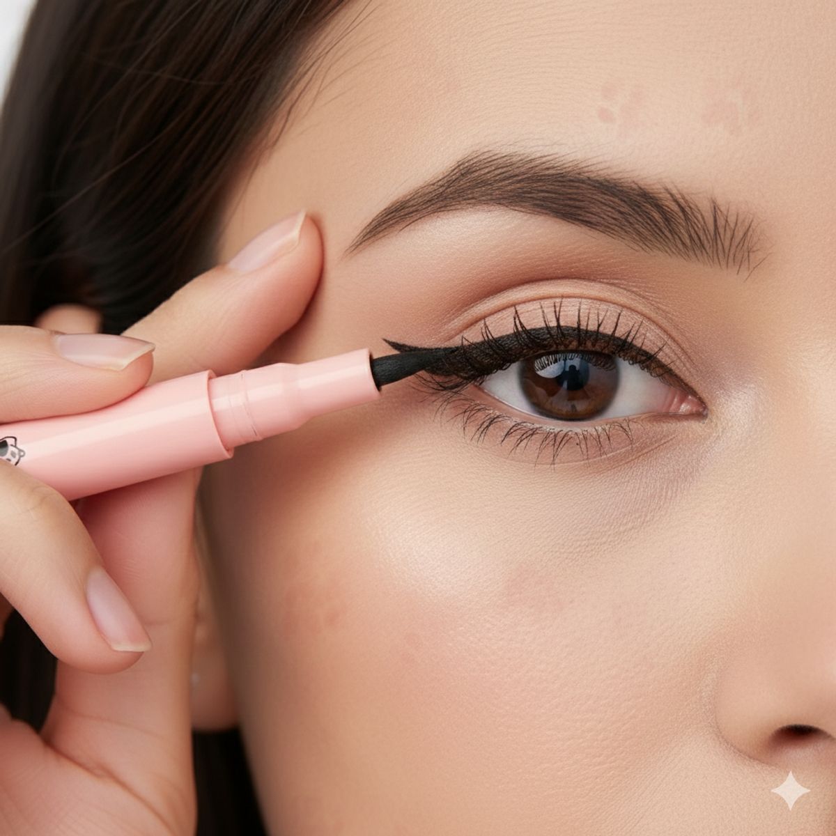 GENERICO - Delineador Líquido NEGRO Punta Plumón Gato P&W