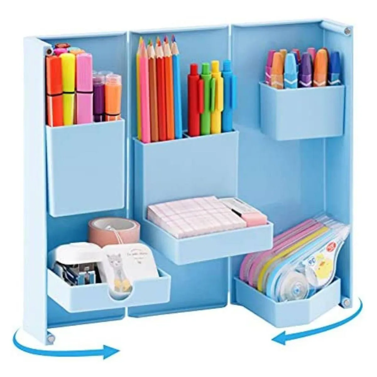 GENERICO - Organizador Para Escritorio Plegable Multiusos - Azul