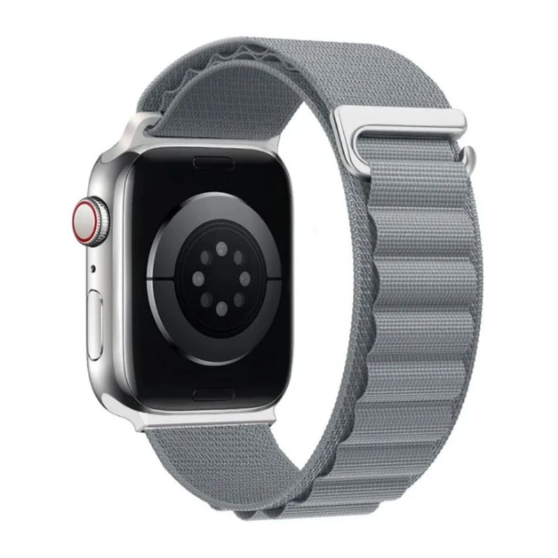 GENERICO - Correa Alpine Loop Apple Watch y Smartwatch 42-44-45-49mm GrizClaro