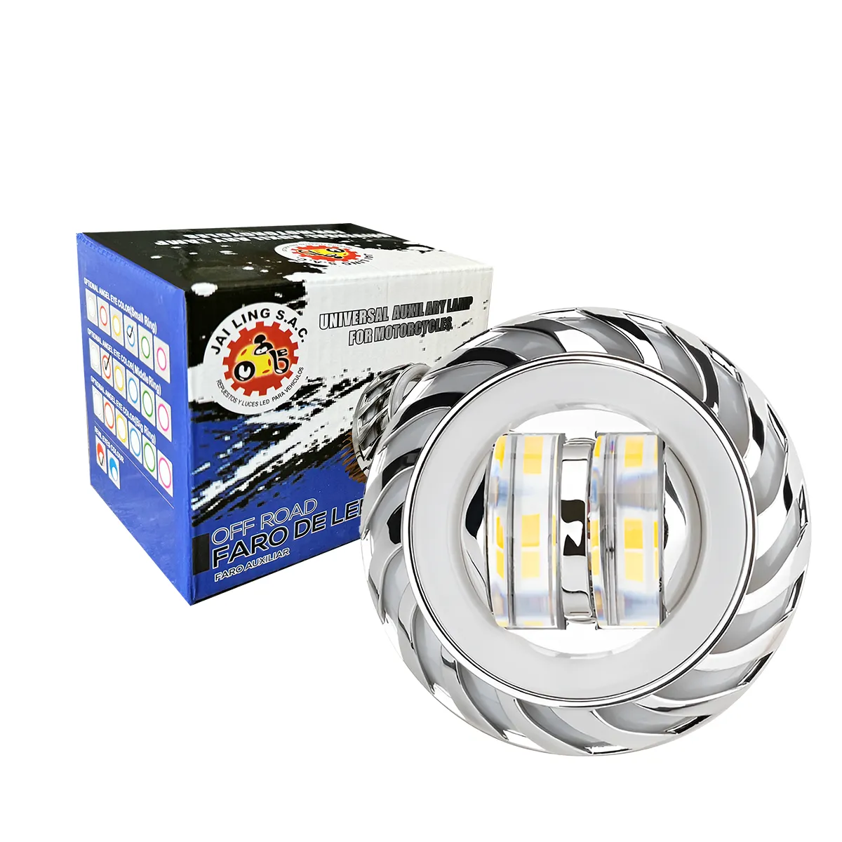 GENERICO - Faros Led De Ojo De Ángel Y Demonio Para Motocicleta 1pçs