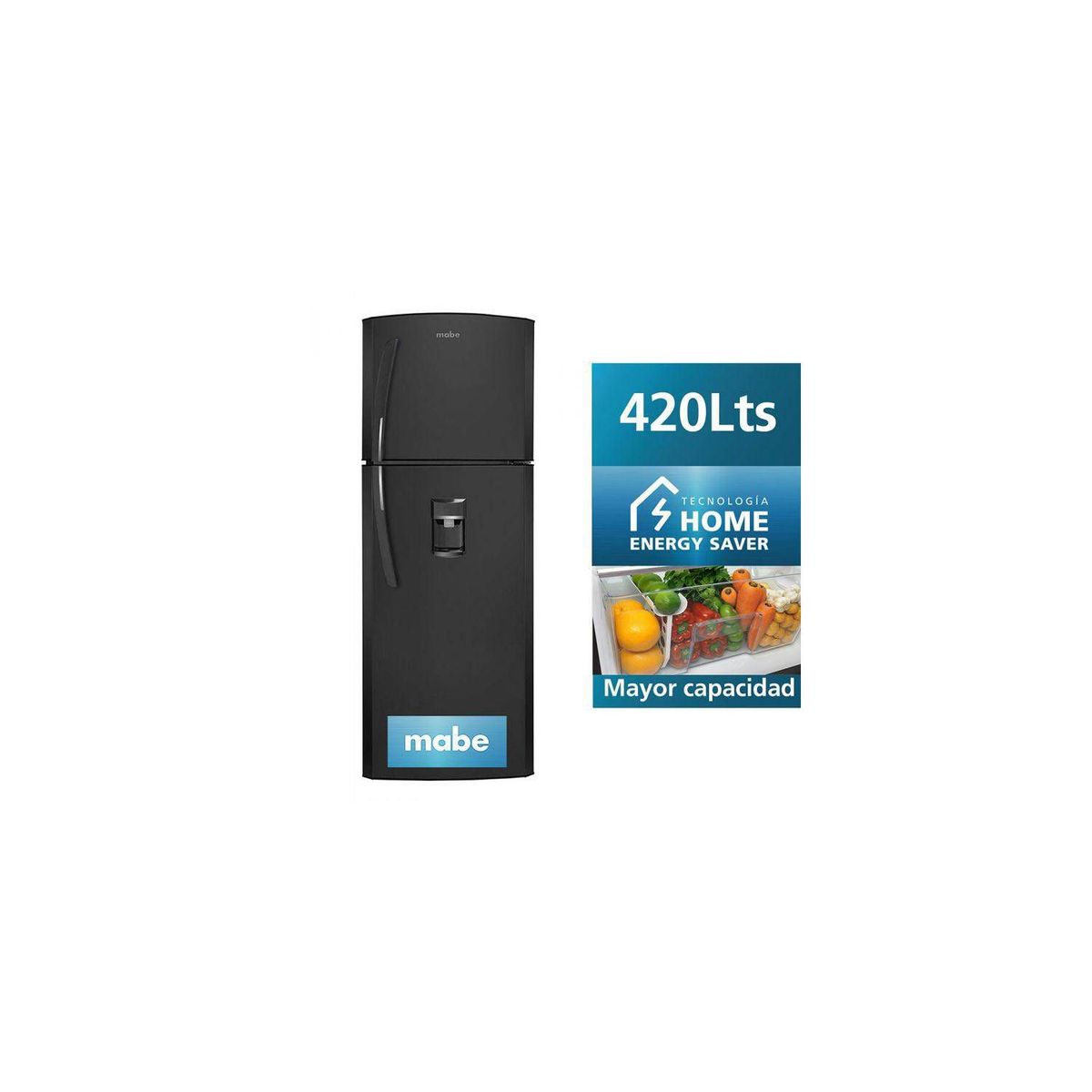 MABE - REFRIGERADORA MABE 405L RMP420FLPG1 TOP FREEZER GRAFITO