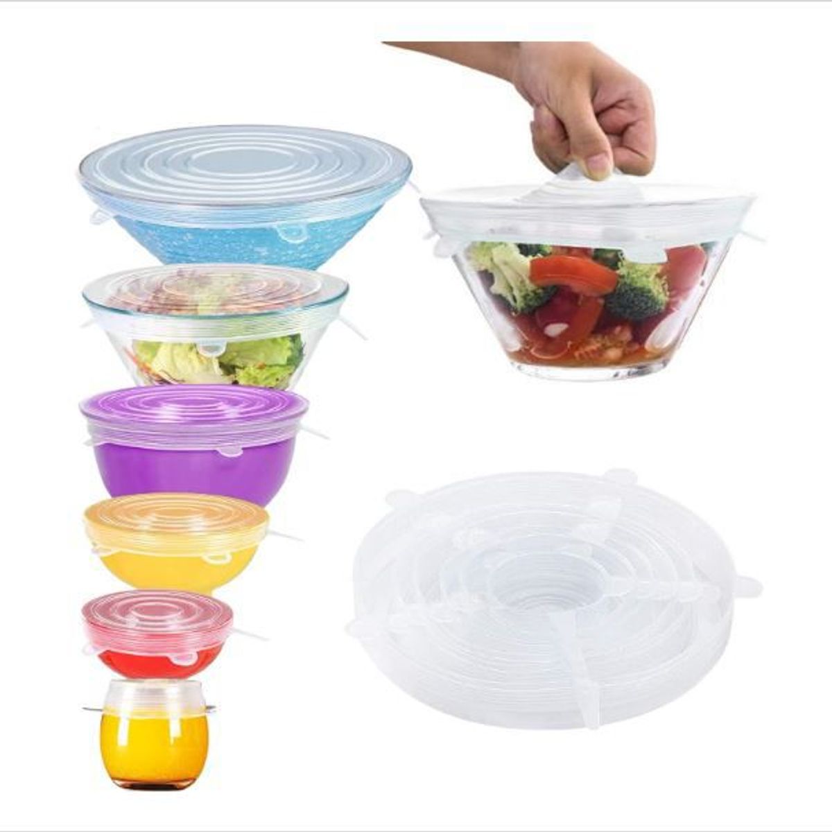 GENERICO - Tapas elásticas de silicona 6und