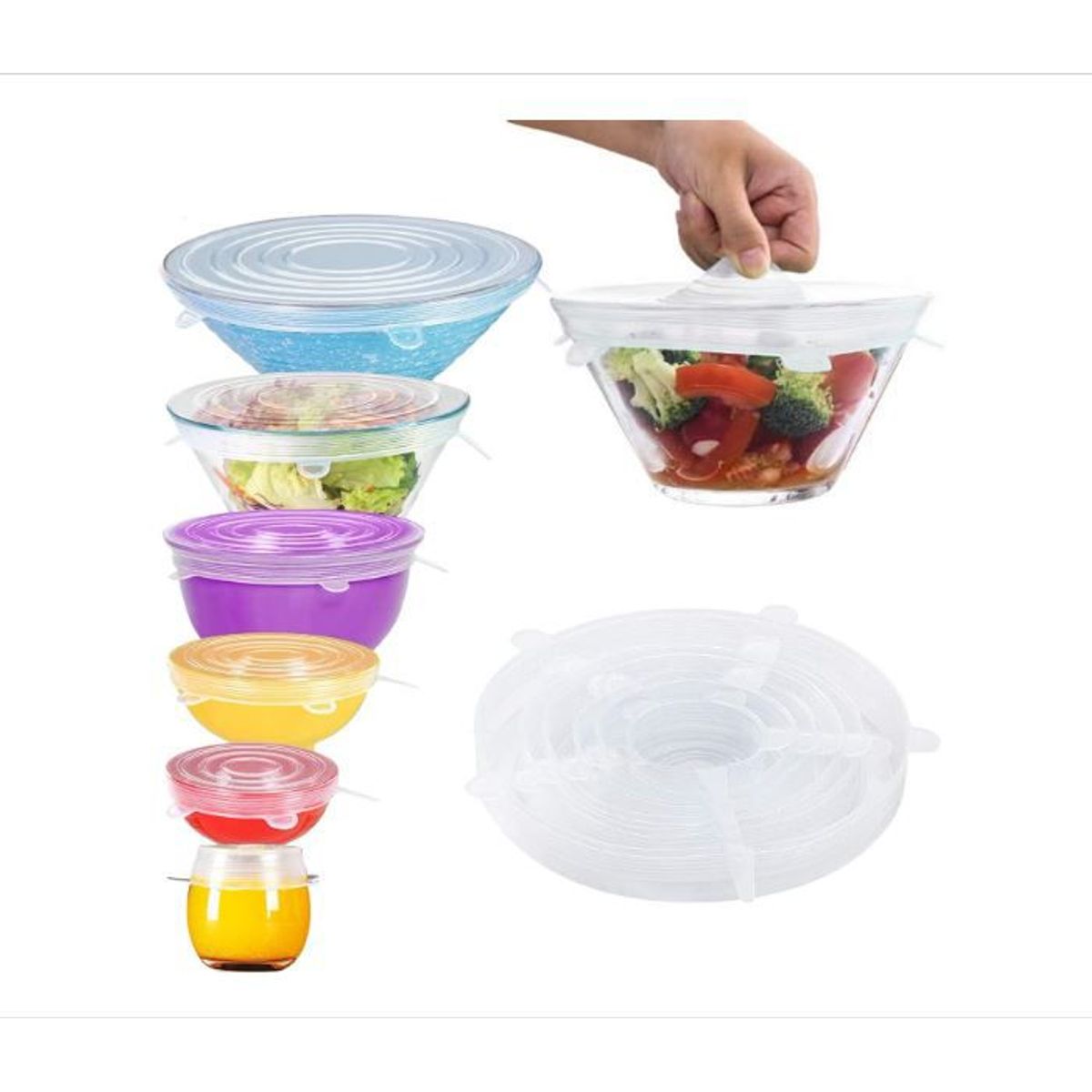 GENERICO - Tapas elásticas de silicona 6und