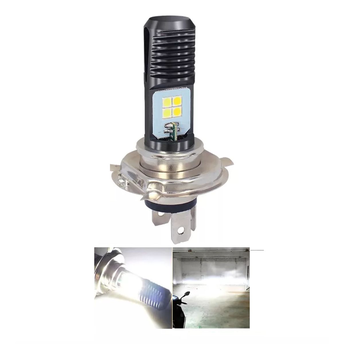 GENERICO - Foco Led Para Motocicleta Faros H4 Moto 12v