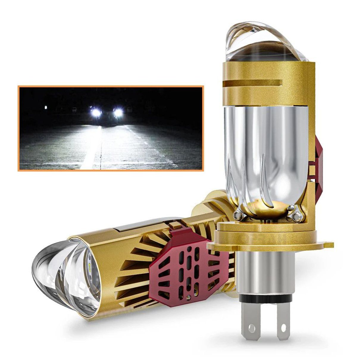 GENERICO - Foco Led RTD H4 Ultra Led Lupa Moto