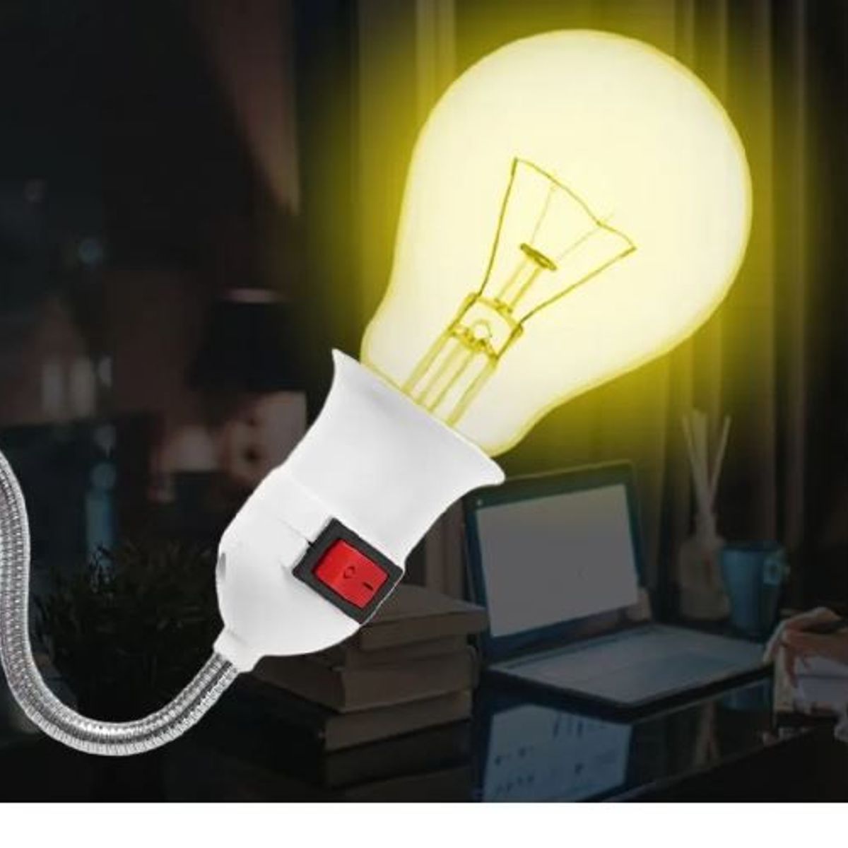 GENERICO - Adaptador de Enchufe con Socate e Interruptor