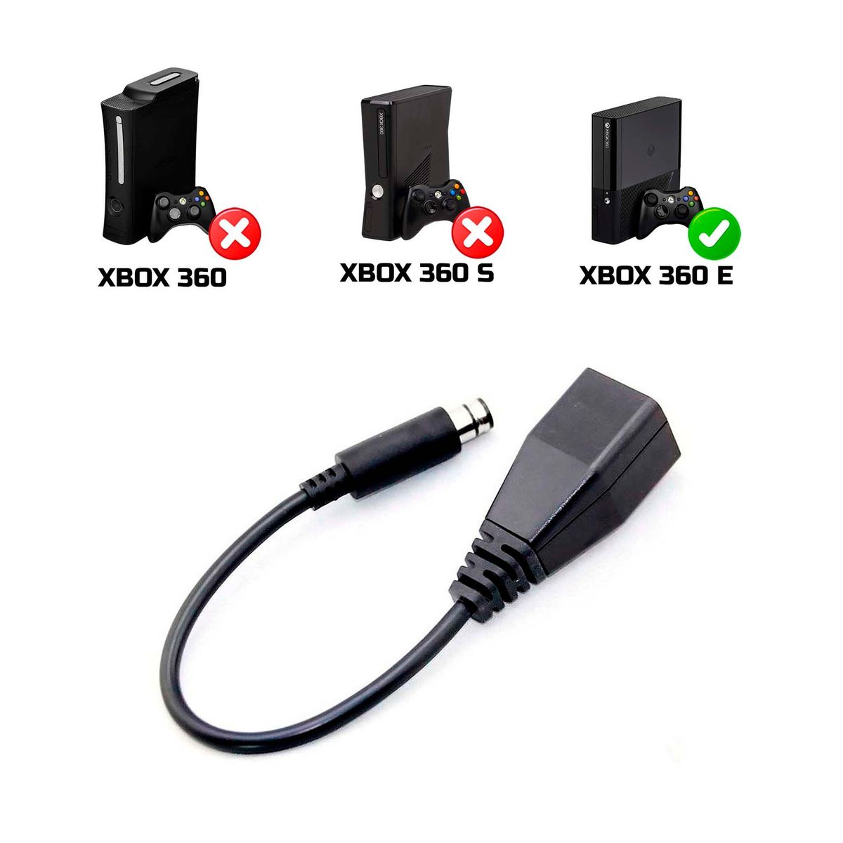 GENERICO - Convertidor de Fuente de Poder Xbox 360 A  Xbox 360 Slim E